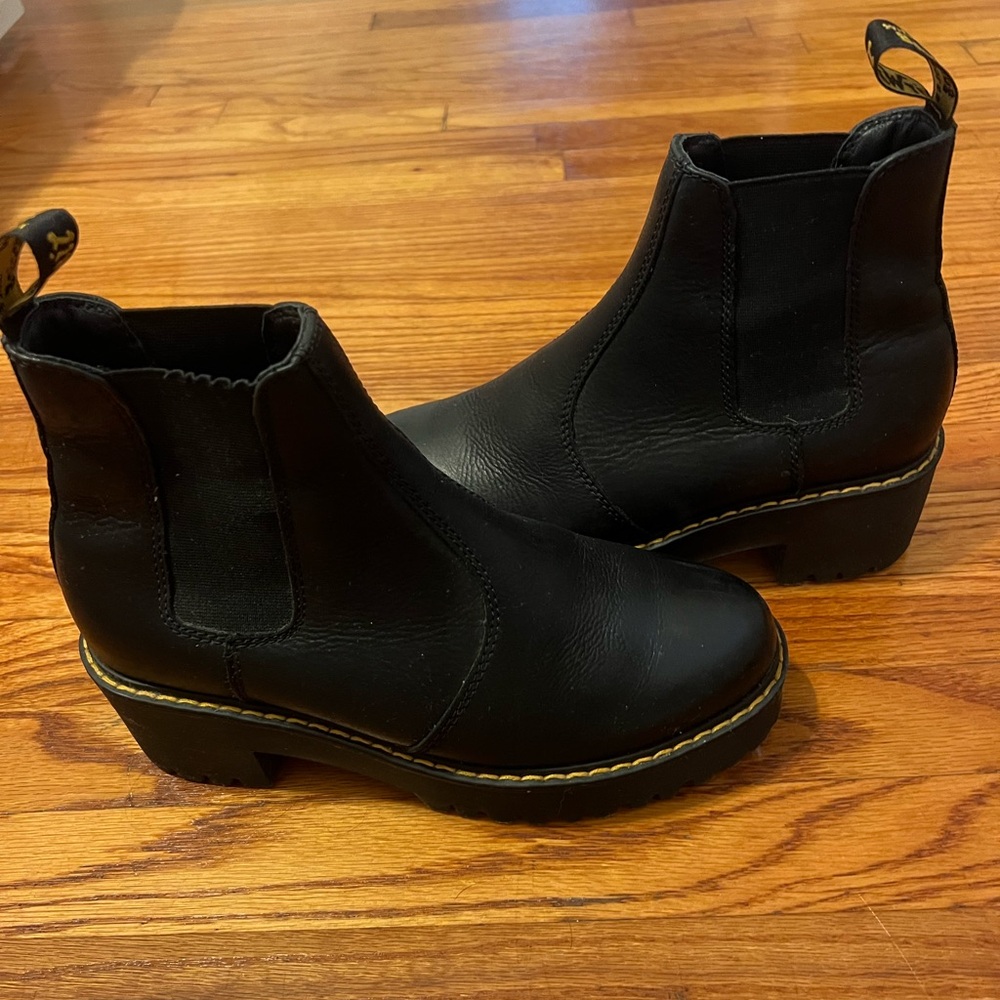 Dr Martens Black Chelsea Boots, platform